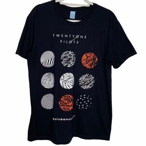 Twentyone Pilots Blurry Face Band Concert Tee L